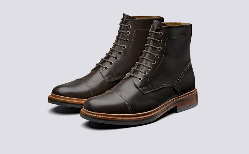 Grenson Joseph Mens Boots - Black Aniline Calf NG0482